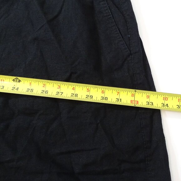 Oak Hill Men Black Casual Drawstring Shorts Elastic Waist Size 5XL Linen Blend - Picture 9 of 12